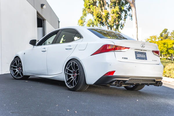 remark axleback muffler delete set – lexus is 2017 2020/rc350 (single wall stainless tips)
