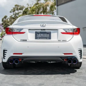remark axleback muffler delete set – lexus is 2017 2020/rc350 (single wall stainless tips)