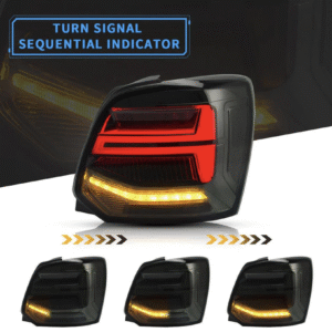 smoke 3d led sequential tail lights for 2009 2017 vw volkswagen polo mk5 taillights