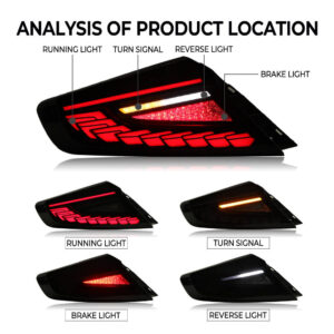 v3 black dragon scale led dynamic taillights for 22 25 subaru wrx vb tail lights