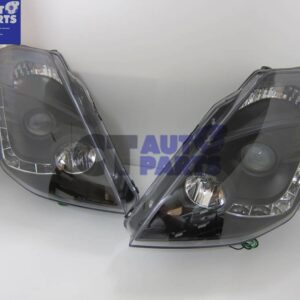 drl led black projector headlights for 03 05 nissan 350z z33 fairlady hid type