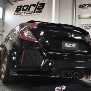 borla cat back exhaust – honda civic hatch fk4 fk7 1.5l turbo
