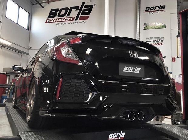 borla cat back exhaust – honda civic hatch fk4 fk7 1.5l turbo