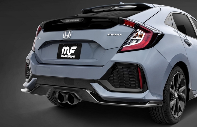magnaflow cat back exhaust – honda civic hatch fk4 fk7 1.5l turbo