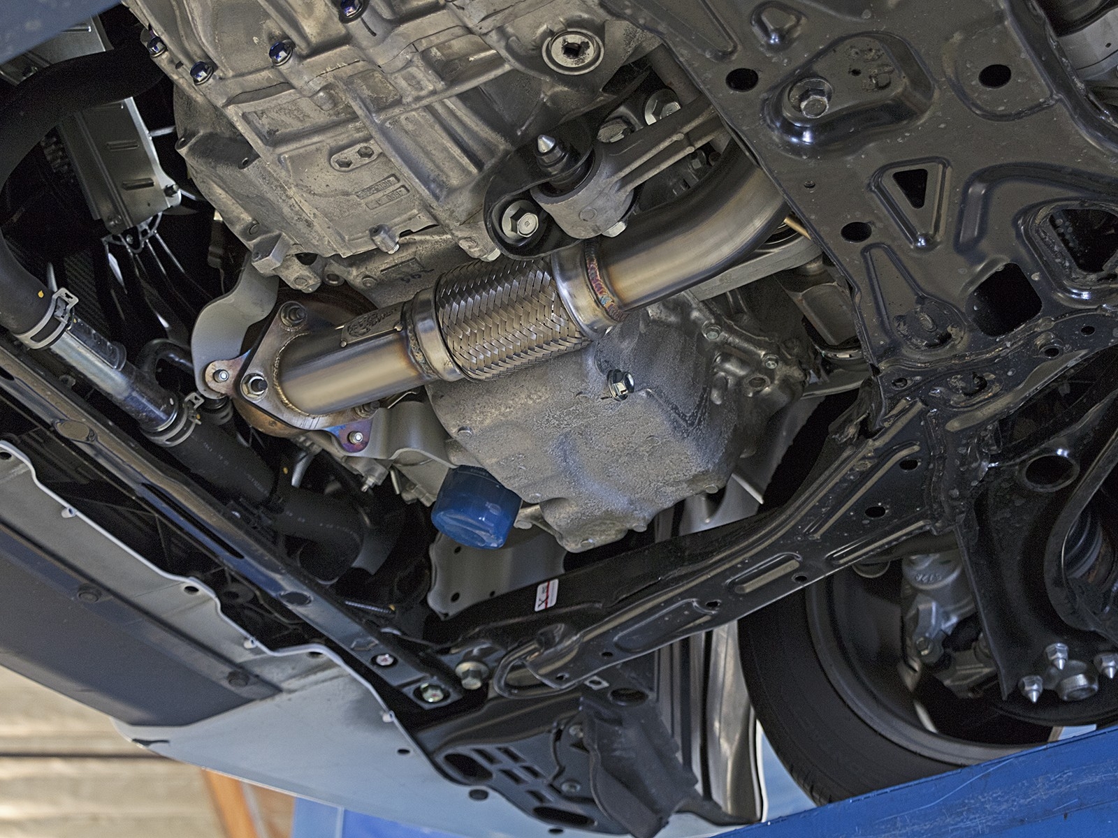 afe twisted steel 2 1/2″ rear down pipe/mid pipe – honda civic fk4 fk7 1.5l turbo