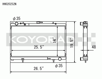 koyo n flow aluminium radiator – nissan silvia s13/nissan 180sx
