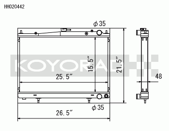 koyo racing aluminium radiator – nissan skyline r33