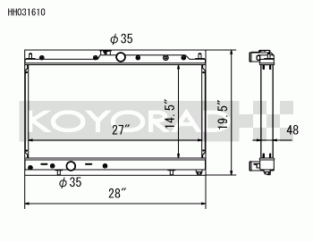 koyo aluminium race radiator – mitsubishi evo ct9a (full size)