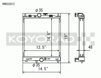 koyo aluminium race radiator – mitsubishi evo ct9a (half size)