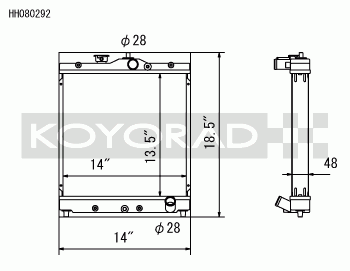 koyo racing aluminium radiator – honda civic eg ek (d series)
