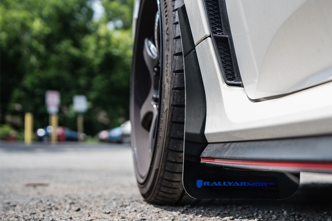 rally armor mud flaps – honda civic type r fk8 (white/red)