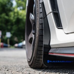 rally armor mud flaps – honda civic type r fk8 (white/black)
