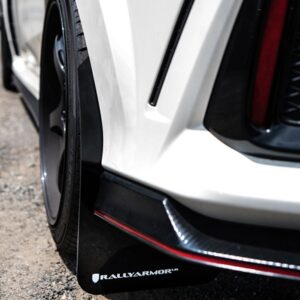 rally armor mud flaps – honda civic type r fk8 (white/red)