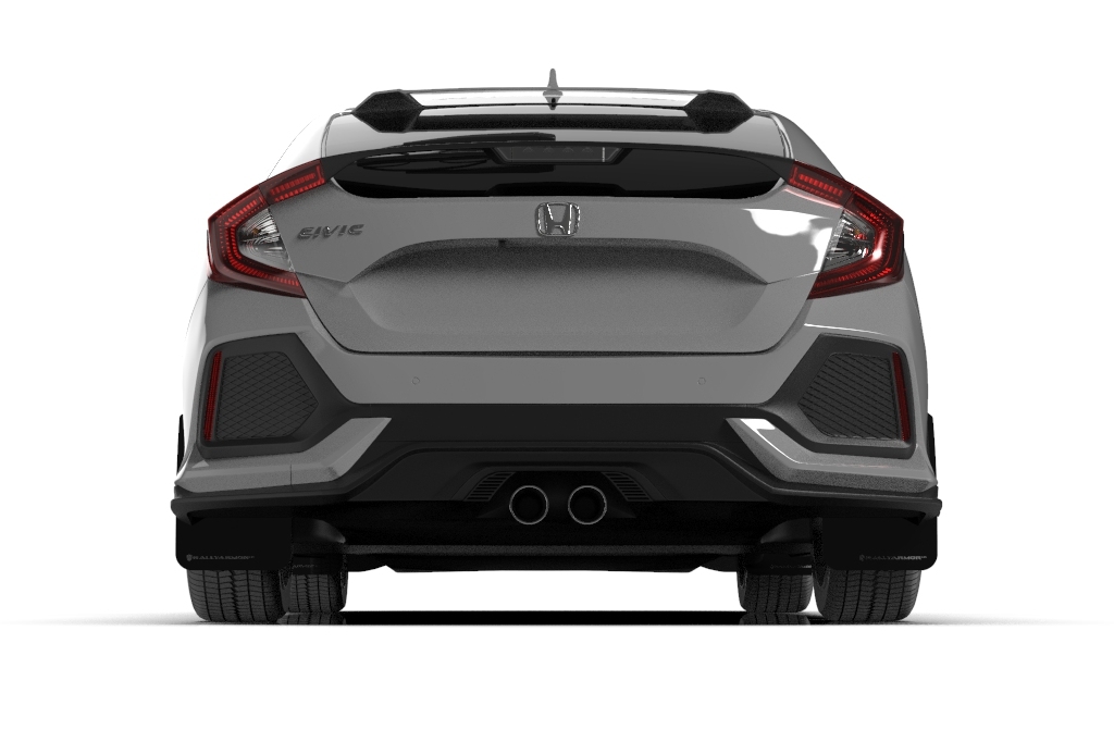 rally armor mud flaps – honda civic hatch fk4 fk7 (black/grey)