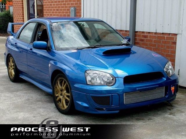 process west front mount intercooler kit – subaru wrx/sti 2001 2002 (silver)