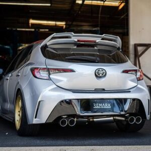 remark cat back exhaust – toyota corolla hatch e210 (quad exit, burnt tips)