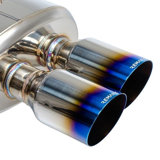 remark 4″ quad exit cat back exhaust – subaru wrx/sti va (burnt tips, non resonated)