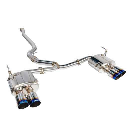 remark 4″ quad exit cat back exhaust – subaru wrx/sti va (burnt tips, non resonated)