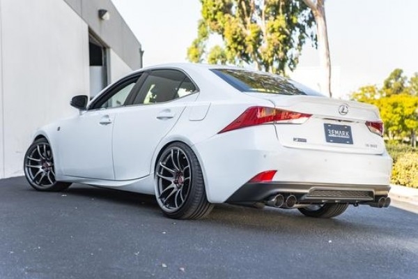 remark axleback muffler delete set – lexus is 2017 2020/rc350 (double wall stainless tips)