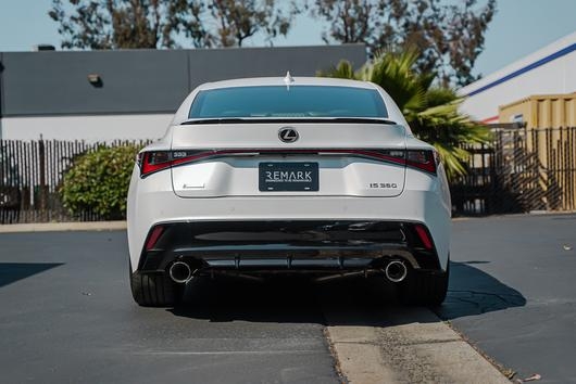 remark axleback muffler delete set – lexus is 2021+ (double wall burnt tips)