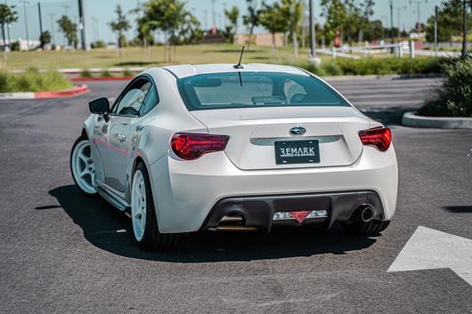 remark boso single exit axleback muffler delete – subaru brz/toyota 86 (burnt stainless tip)
