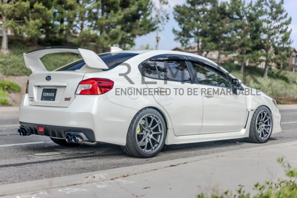 remark axleback muffler delete set – subaru wrx/sti va (double wall stainless tips)