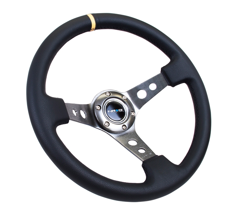 nrg innovations dish series steering wheel – 350mm deep dish/gunmetal spokes