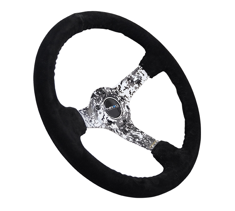 nrg innovations dish series steering wheel – 350mm deep dish/digital camo spokes