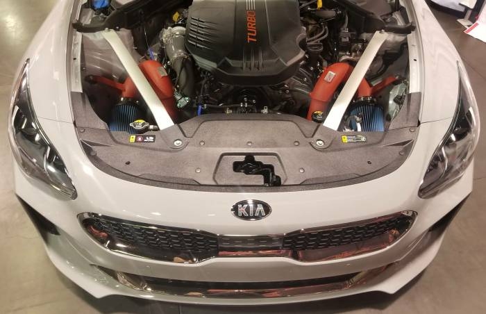 injen short ram intake – kia stinger v6 2018 2022 (wrinkle black)