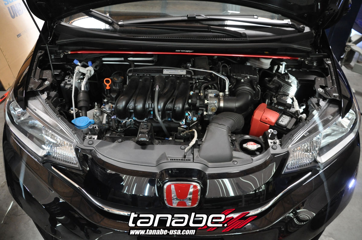 tanabe sustec front strut bar – honda fit/jazz 2014 2019