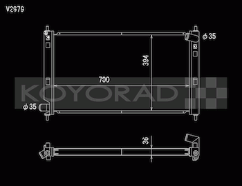 koyo v core aluminium radiator – mitsubishi evo x cz4a