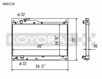 koyo hyper v core race radiator – honda s2000