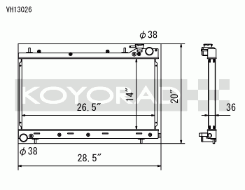 koyo hyper v core race radiator – subaru forester sg
