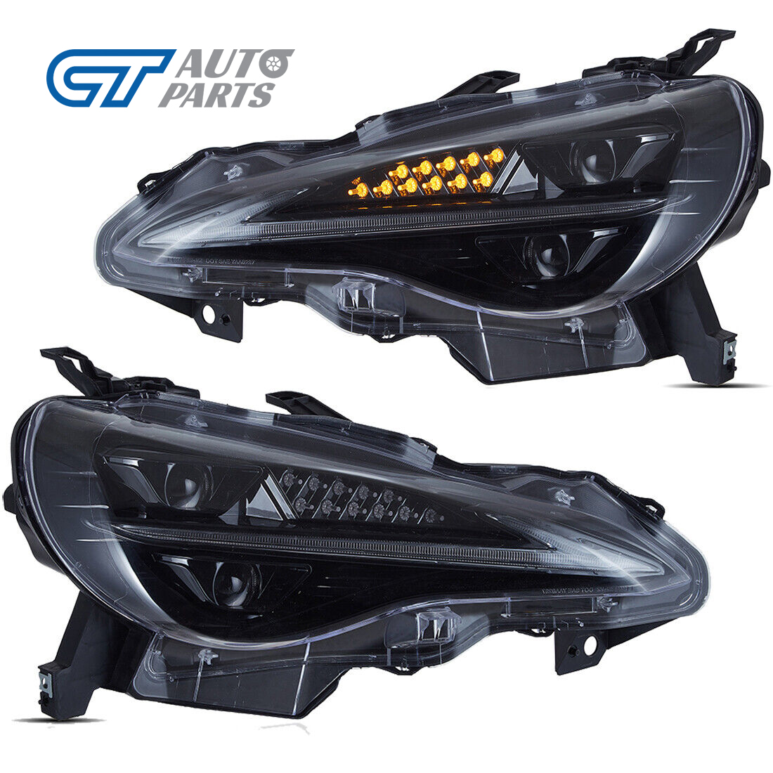 3d full led headlights w/animation for 12 20 subaru brz toyota 86