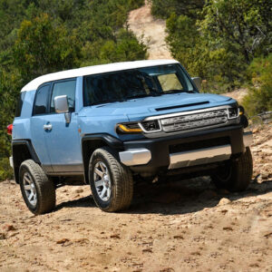 drl led projector headlights w/ silver grille for 07 15 toyota fj cruiser