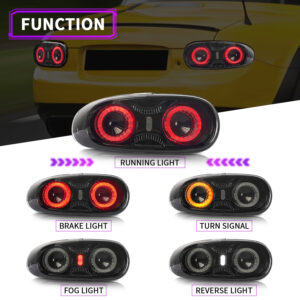 smoke full led sequential indicators tail lights for 05 15 mazda mx5 nc taillights